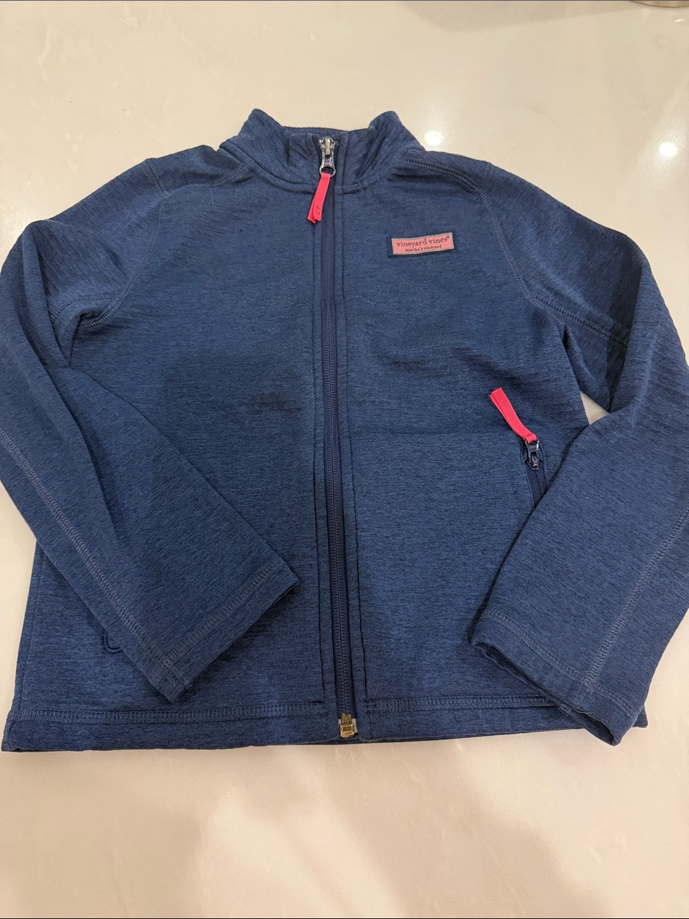 Vineyard Vines Navy Kids Full-Zip Jacket, size XS (5-6)